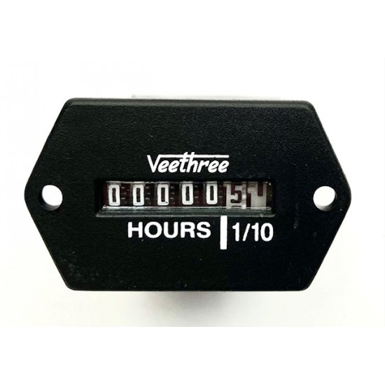 Veethree Analogue Hour Meter 36.5x25mm